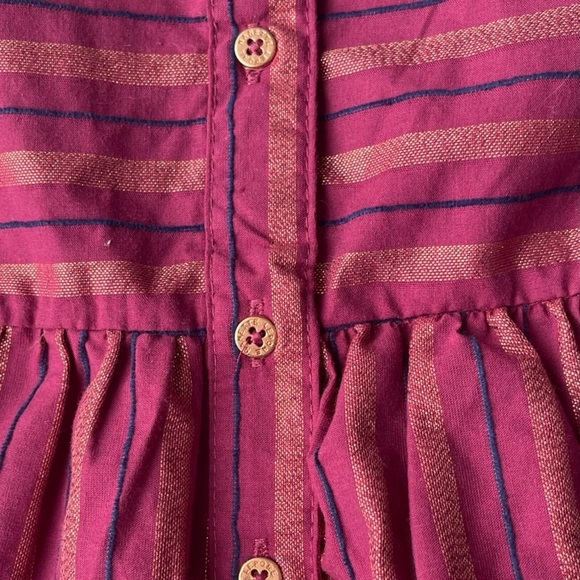 061 Nanette Lepore Burgundy/Rose Gold Dress - Picture 8 of 9